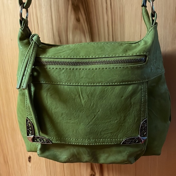 GREAT AMERICAN LEATHER avocado shoulder/crossbody bag - Picture 2 of 11